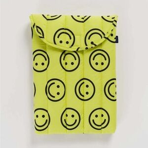 BAGGU 13” Yellow Smiley Laptop Case